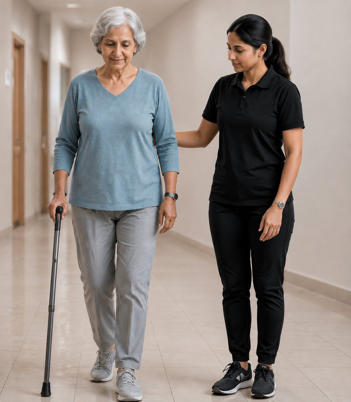 Stick-Assisted Gait Training
